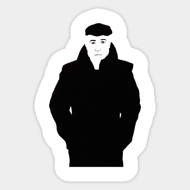 Man in black Sticker by DarkoRikalo86